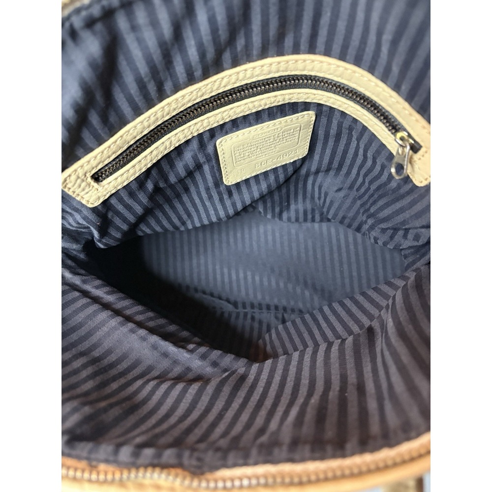 Vintage COACH Beige Leather, Sonoma 2-Way Shoulder Bag + Wallet, 4921 90s USA - Picture 15 of 16